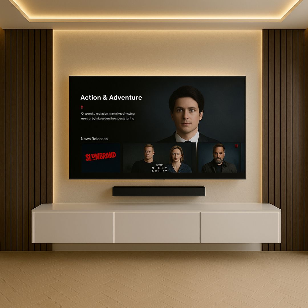 Zwevend tv-meubel mat wit