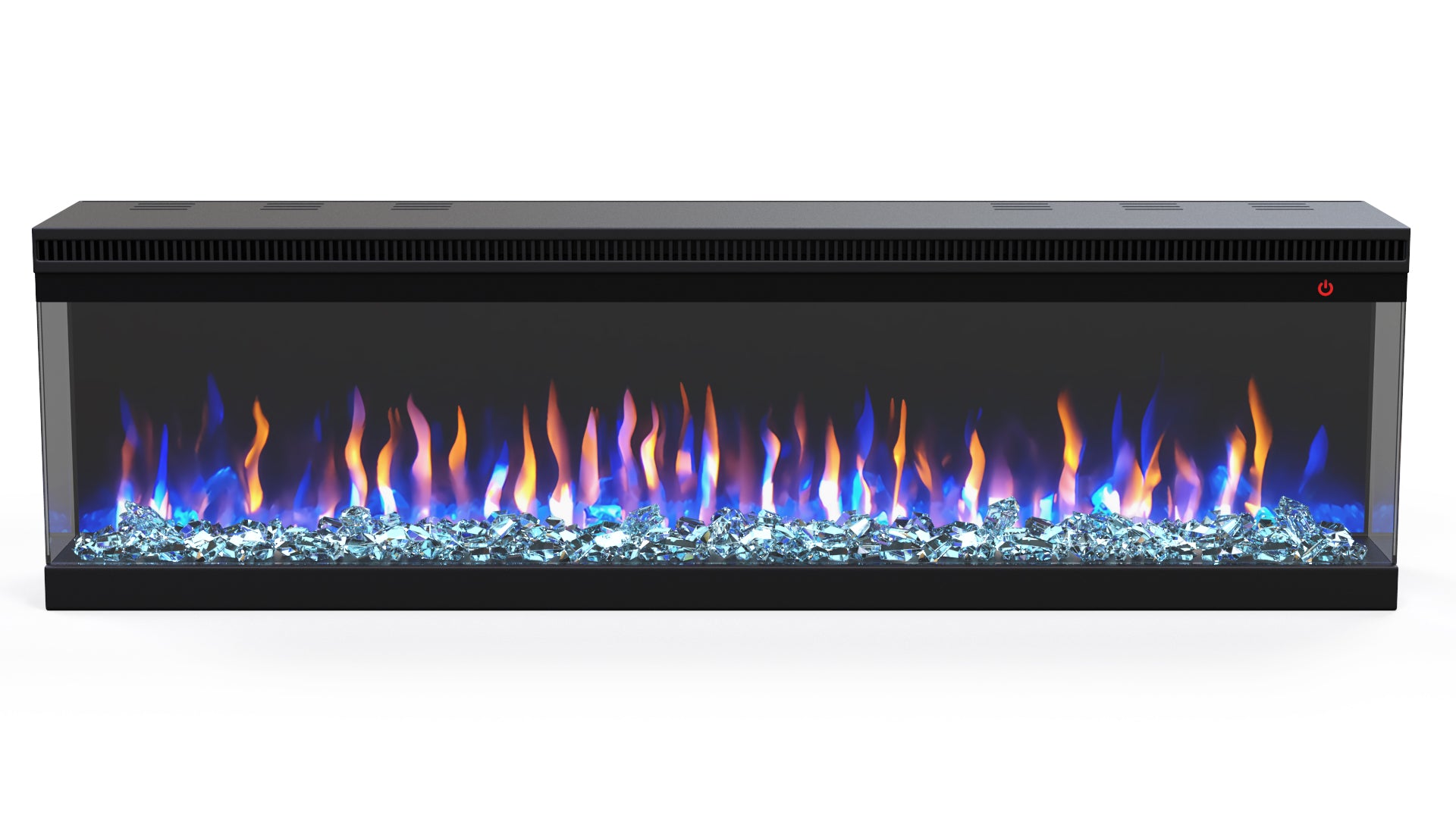 Elektrische sfeerhaard 3-zijdig NERO 100″ inch – 254 cm