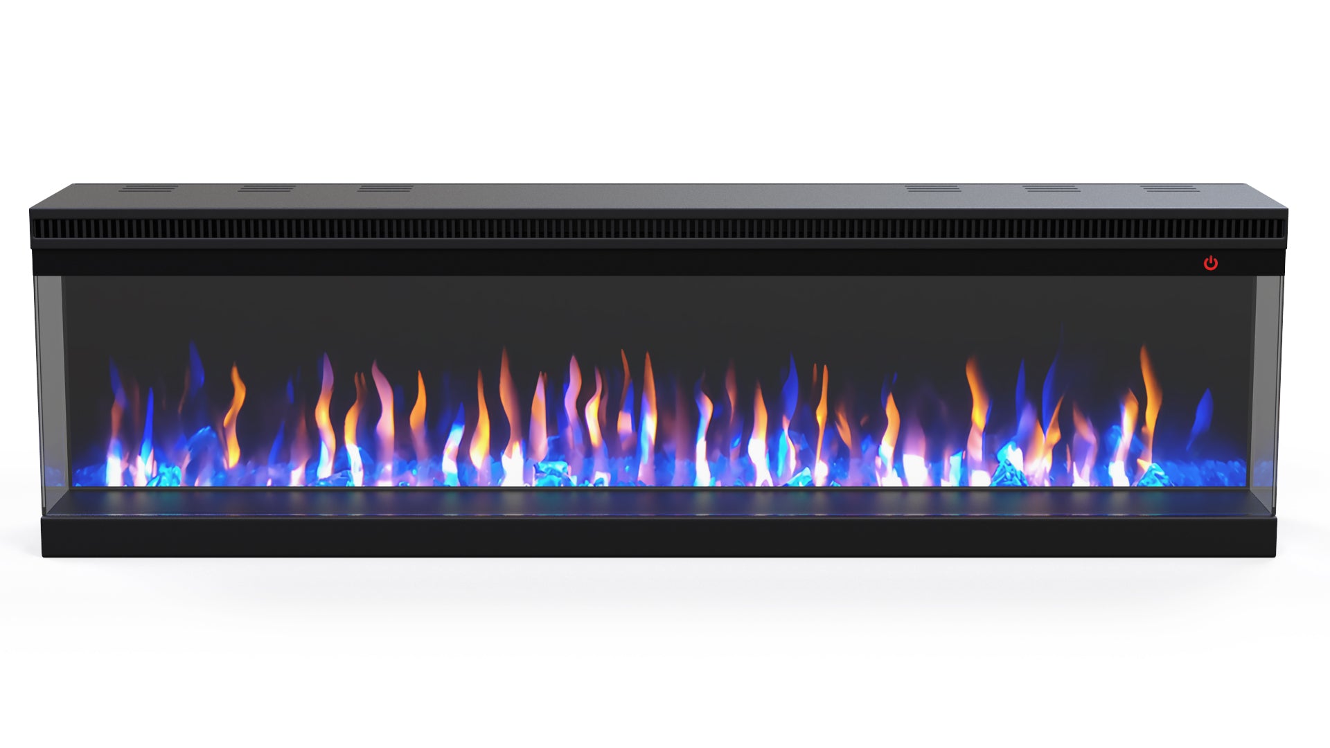 Elektrische sfeerhaard 3-zijdig NERO 100″ inch – 254 cm