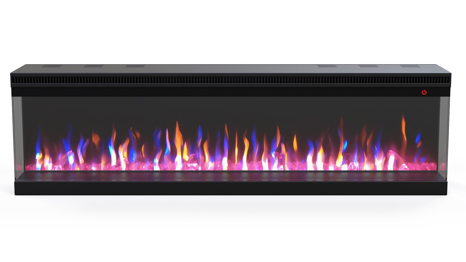 Elektrische sfeerhaard 3-zijdig NERO 100″ inch – 254 cm