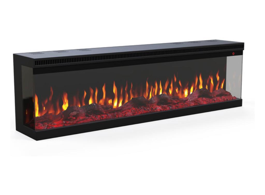 Elektrische sfeerhaard 3-zijdig NERO 65″ inch – 165 cm