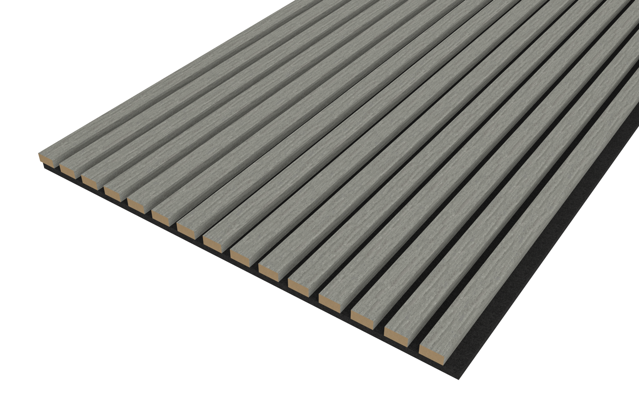 Akupanel - Eiken Grijs - 270 x 60 cm - Lattenwand - Akoestische wandpanelen