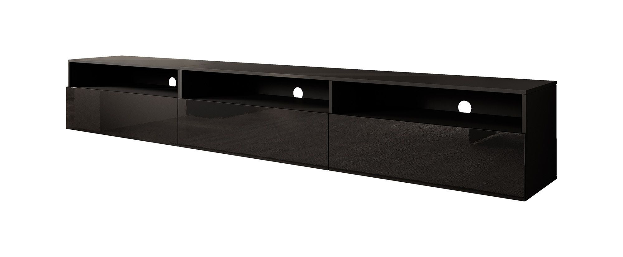 TV-Meubel FRESCO - Zwart - 270 cm